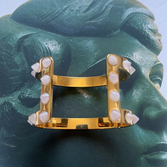 J Crew gold spike cuff bracelet - Picture 3 of 5